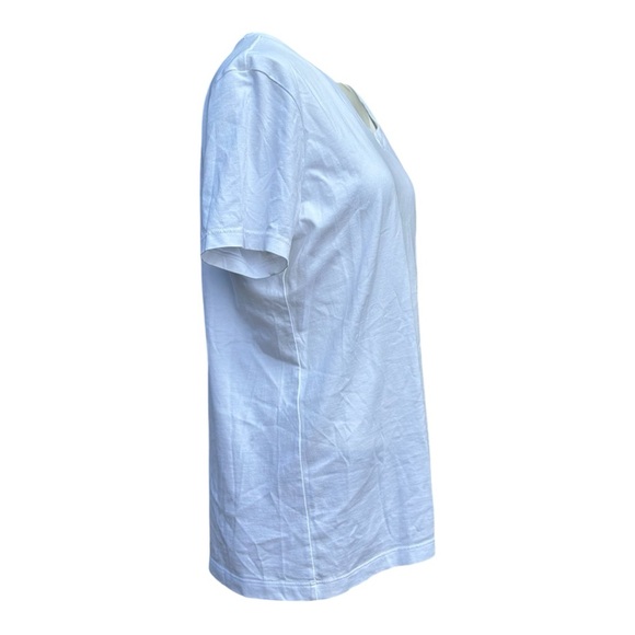 Lands' End Women's Cotton Short Sleeve V-Neck White T-Shirt Size Small NWT - Picture 4 of 7